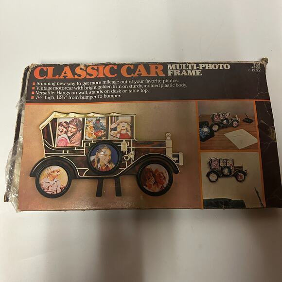 NIB Vintage Classic Car Multi-Photo Frame 12.75" #200 - Picture 1 of 6